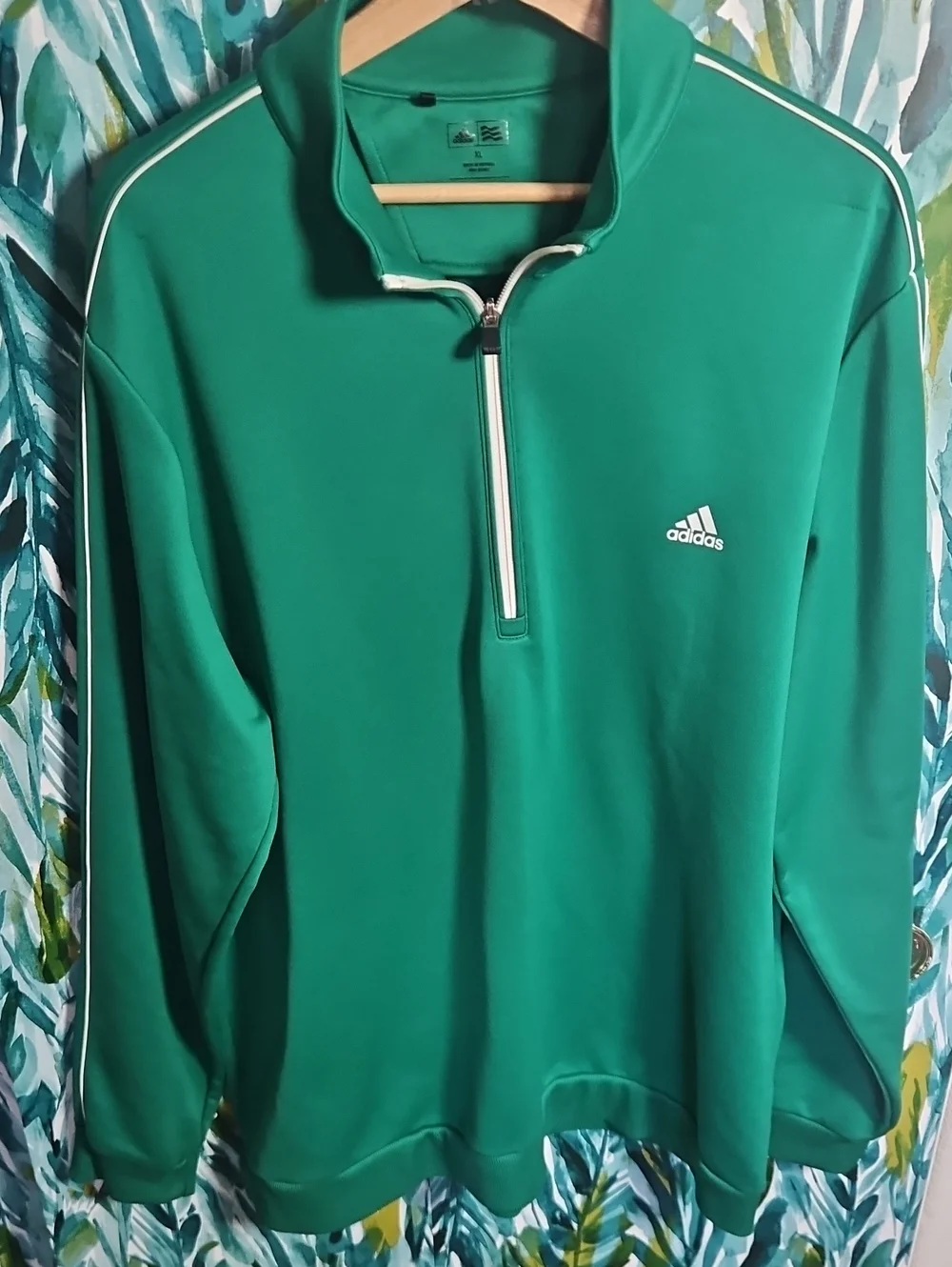 Adidas Golf Men’s Teal Green Half-Zip Pullover - Size XL